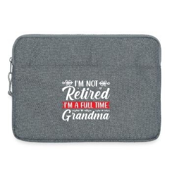 Retired Grandmother Funny Saying Design - Laptop bag 15" - heather grey - Front