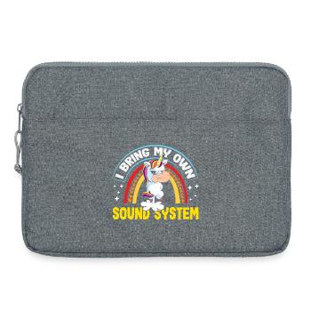 Public Fart Funny Inappropriate - Laptop bag 15" - heather grey - Front