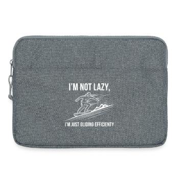 Not lazy, just efficient - Laptop bag 15" - heather grey - Front