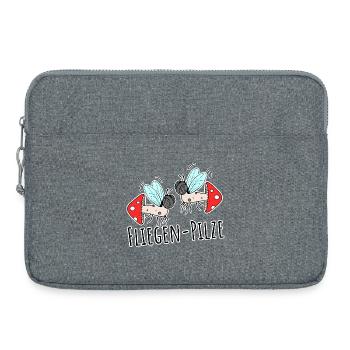 Deux champignons mouches - Sacoche pour ordinateur portable 15 pouces - gris chiné - Devant