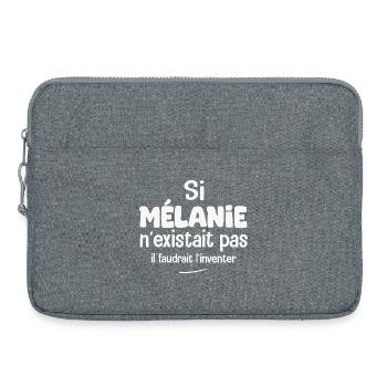 If Mélanie didn't exist, we'd have to invent her - Laptop bag 15" - heather grey - Front