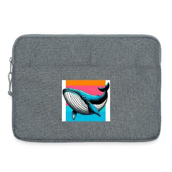 whale - Laptop bag 15" - heather grey - Front