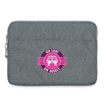 J’adore le hockey sur coussin d’air Équipe de hockey sur coussin d’air - Sacoche pour ordinateur portable 15 pouces - gris chiné - Devant