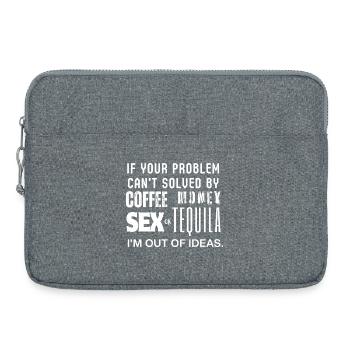 Out Of Ideas Kaffee Tequila T-Shirt - Laptoptasche 15" - Grau meliert - Vorne