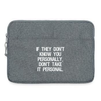 if they don't know you personally don't take it - Laptop bag 15" - heather grey - Front