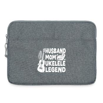 Épouse ukélé hawaïen Maman - Sacoche pour ordinateur portable 15 pouces - gris chiné - Devant