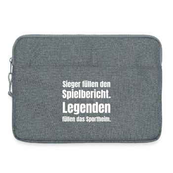 Sieger schreiben den Spielbericht - Laptoptasche 15" - Grau meliert - Vorne