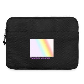 Pride / CSD / LGBTQ+ Design "together we shine" - Laptoptasche 15" - Schwarz - Vorne