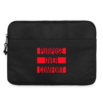 Purpose Over Comfort Motivation Mindset Growth - Laptop bag 15" - black - Front
