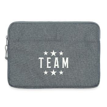 Logo de l’équipe Vintage Star - Sacoche pour ordinateur portable 15 pouces - gris chiné - Devant
