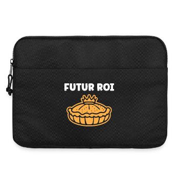 Humour galette des rois - Sacoche pour ordinateur portable 15 pouces - noir - Devant