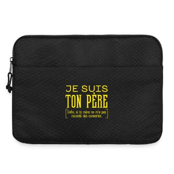 Je suis ton père - humour - Sacoche pour ordinateur portable 15 pouces - noir - Devant