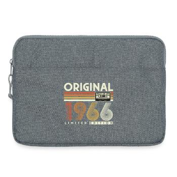 Jahrgang 1966 Vintage 60. Geburtstag Retro - Laptoptasche 15" - Grau meliert - Vorne
