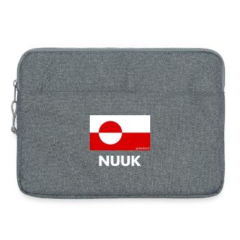 Greenland Flag - Nuuk - Grönland - Denmark - Laptoptasche 15" - Grau meliert - Vorne