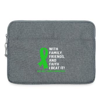 Bile duct cancer - Laptop bag 15" - heather grey - Front