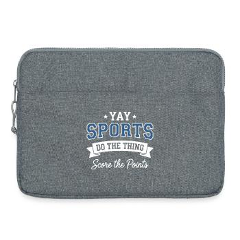 Yay Sports Do The Thing Score Points - Laptop bag 15" - heather grey - Front