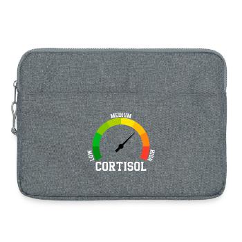 Niedriges Cortisol, sogar niedriger Wert - Laptoptasche 15" - Grau meliert - Vorne