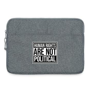 Les droits de l’homme ne sont pas politiques Logo Menschenrechte - Sacoche pour ordinateur portable 15 pouces - gris chiné - Devant
