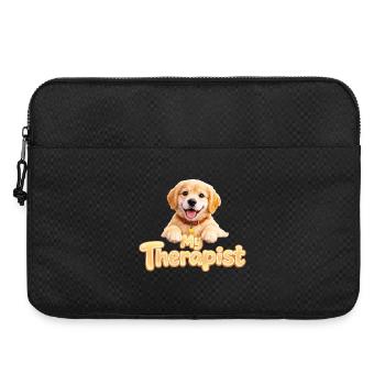 Golden Retriever, mon thérapeute - Sacoche pour ordinateur portable 15 pouces - noir - Devant