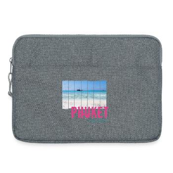 Phuket in Thailand Vintage Strand Urlaub Souvenir - Laptoptasche 15" - Grau meliert - Vorne