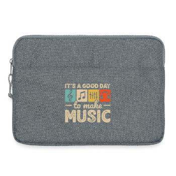 DJ Music, Compositeur, Musicien, Producteur musical, - Sacoche pour ordinateur portable 15 pouces - gris chiné - Devant
