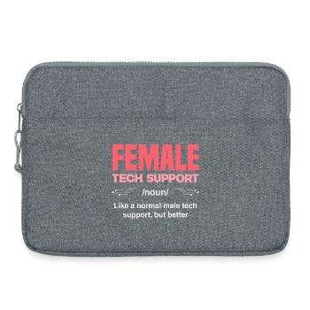 Assistance technique Définition de la femme Administration informatique Ordinateur - Sacoche pour ordinateur portable 15 pouces - gris chiné - Devant
