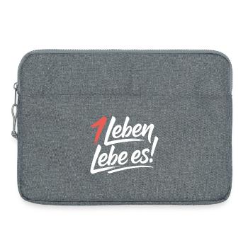 Achtsam leben - Laptoptasche 15" - Grau meliert - Vorne
