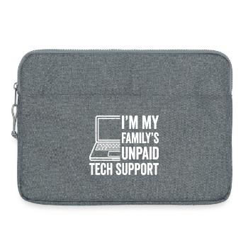Familien unbezahltes Technik-Support-Humordesign - Laptoptasche 15" - Grau meliert - Vorne