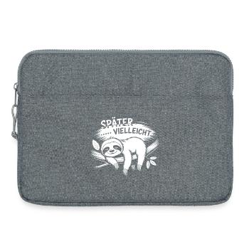 Lustiges Faultier - später vielleicht - Laptoptasche 15" - Grau meliert - Vorne