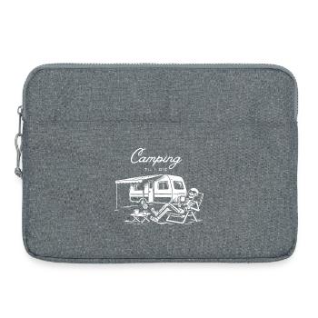 Camper jusqu’à la mort - Sacoche pour ordinateur portable 15 pouces - gris chiné - Devant