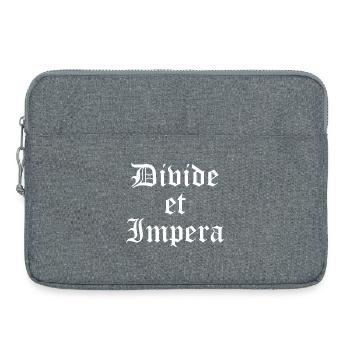 Divide et Impera Gothic Print - Laptop bag 15" - heather grey - Front
