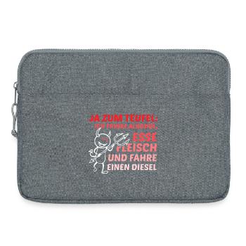 Ja zum Teufel ich trinke Alkohol Esse Fleisch - Laptoptasche 15" - Grau meliert - Vorne