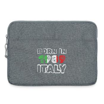BORN IN 1989 ITALY Vintage Tee - Laptop bag 15" - heather grey - Front