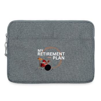 Retraite, batteur : mon plan de retraite - Sacoche pour ordinateur portable 15 pouces - gris chiné - Devant