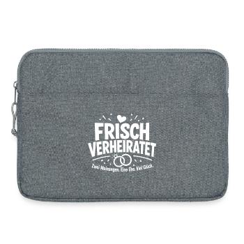 Frisch verheiratet, Viel Glück. - Laptoptasche 15" - Grau meliert - Vorne