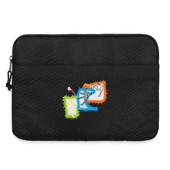 Joueurs de football - Sacoche pour ordinateur portable 15 pouces - noir - Devant