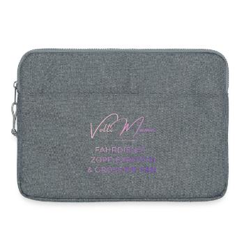 Volti-Mama: Lustiger Voltigier Spruch für Mütter - Laptoptasche 15" - Grau meliert - Vorne