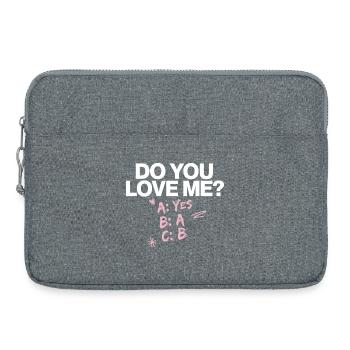Do You Love Me Relationship Love Couple Love Marriage Couple - Laptop bag 15" - heather grey - Front