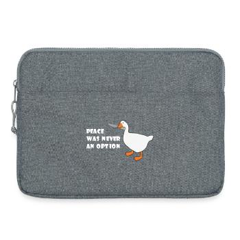 Goose – Frieden war nie eine Option - Laptoptasche 15" - Grau meliert - Vorne