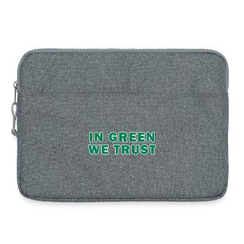 In Green We Trust - Laptop bag 15" - heather grey - Front