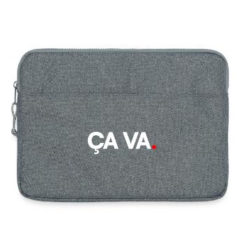 DAS IST IN ORDNUNG | Minimalistischer humoristischer Ausdruck - Laptoptasche 15" - Grau meliert - Vorne