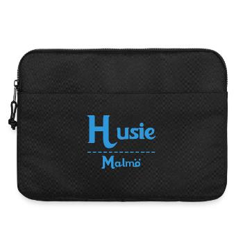 Husie – Malmö Sky Blue Design - Laptop bag 15" - black - Front
