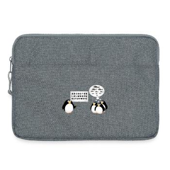 School - Penguin - Laptop bag 15" - heather grey - Front