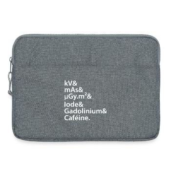 kV mAs Caféine Humour Café Radiologie Scanner Irm - Sacoche pour ordinateur portable 15 pouces - gris chiné - Devant