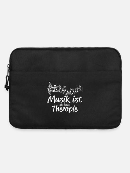 Musik ist Therapie - Laptoptasche 15" - Schwarz