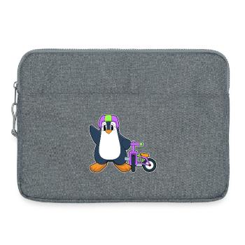 Vélo Pingouin - Sacoche pour ordinateur portable 15 pouces - gris chiné - Devant