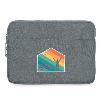Mountains Silhouette Rainbow - Laptop bag 15" - heather grey - Front
