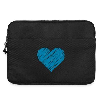 Blue Brush Heart - Laptop bag 15" - black - Front
