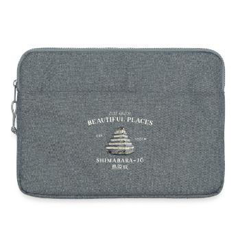 Shimabara Castle, Japan, Beautiful Places Drawing - Laptop bag 15" - heather grey - Front