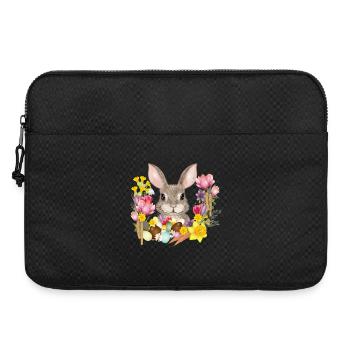 Easter Wreath & Easter Eggs with Rabbit as Easter Bunny - Laptop bag 15" - black - Front